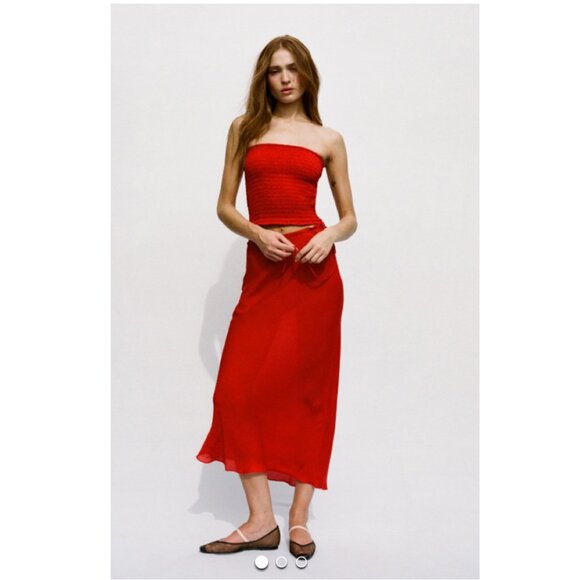 Réalisation Par Georgie red skirt NWT - Picture 3 of 5